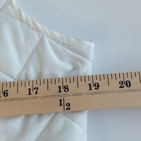 Caribbean Joe Winter White Puffer Vest Quilted Reversible Utility Women S Petite - Picture 10 of 13